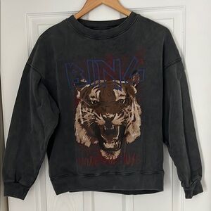 Anine Bing Tiger Graphic Sweatshirt Size S